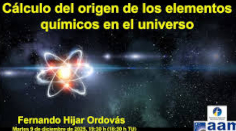 Calculo del origen de los elementos químicos en el Universo